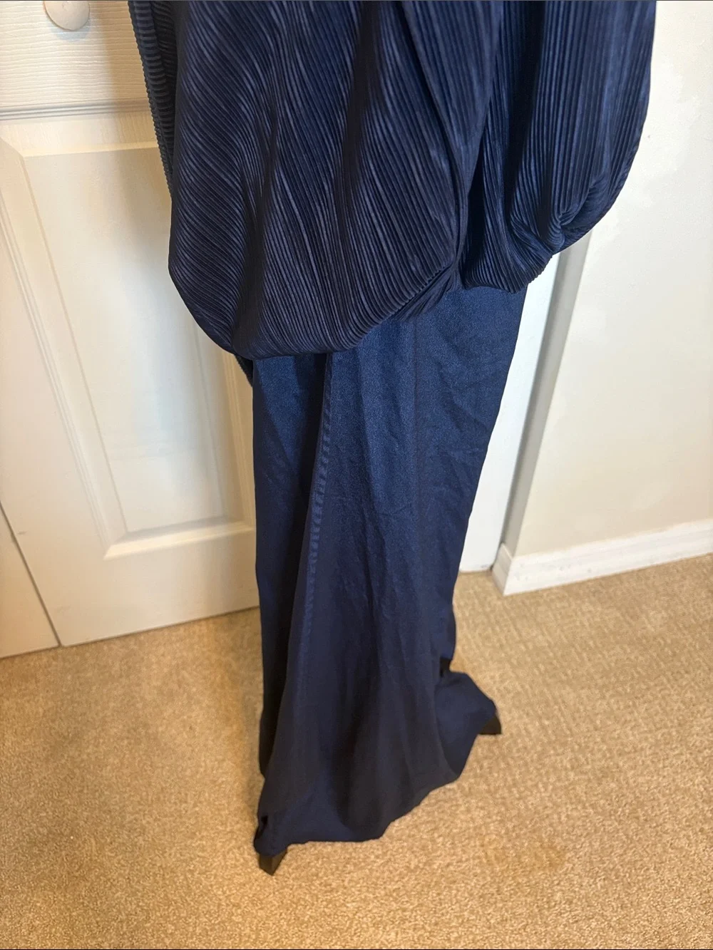 NWOT Jonathan Simkhai Daisy Metallic Cutout Pleated Maxi Gown. Size 2 & 4